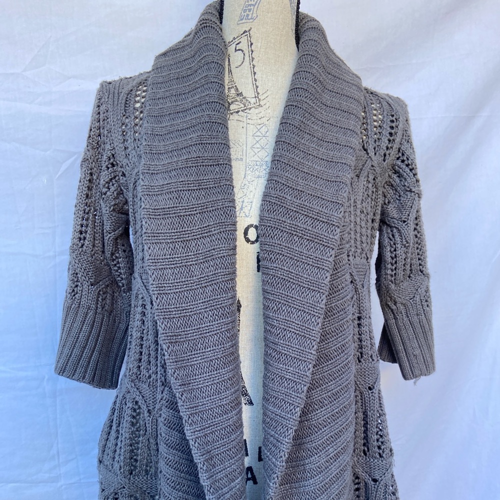 Elegant Charcoal Women's Cardigan